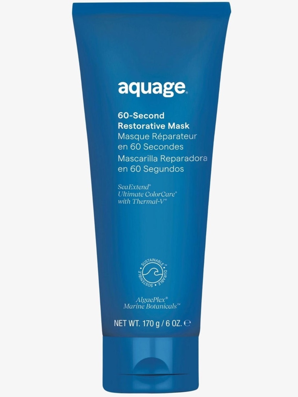Aquage 60-Second Restorative Mask Full Size Bottle All hair types 6 oz.